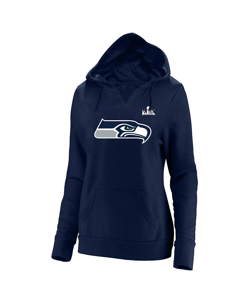 Fanatics Women's Jaxon Smith-Njigba College Navy Seattle Seahawks Super Bowl Lx Champions Plus Size Name Number Fleece Hoodie