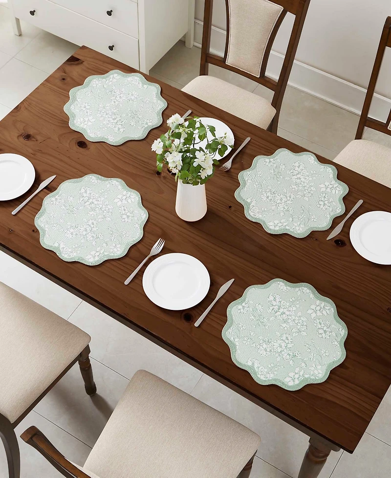 Avanti Provence Woven Braided Round Placemats, Set of 4