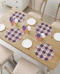Avanti Celebration Woven Braided Round Placemats, Set of 4