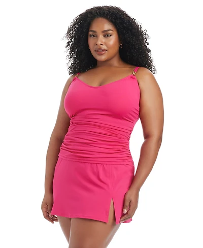 Bleu by Rod Beattie Plus Size Kore Scoop-Neck Tankini Top