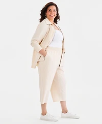 Style & Co Plus LuxLounge French Terry Capri Pants, Macy's Exclusive