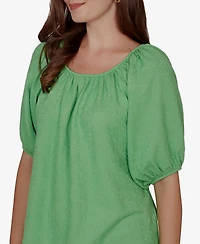 Ruby Rd. Petite Textured Convertible Knit Top