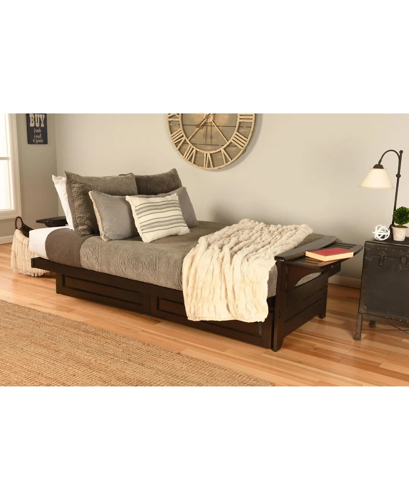 Kodiak Phoenix Frame with Oregon Trail Java Mattress and Storage Drawers