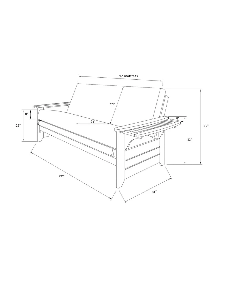 Kodiak Phoenix Frame-Barbados Finish-Suede Gray Mattress