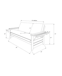 Kodiak Phoenix Frame-Barbados Finish-Suede Gray Mattress