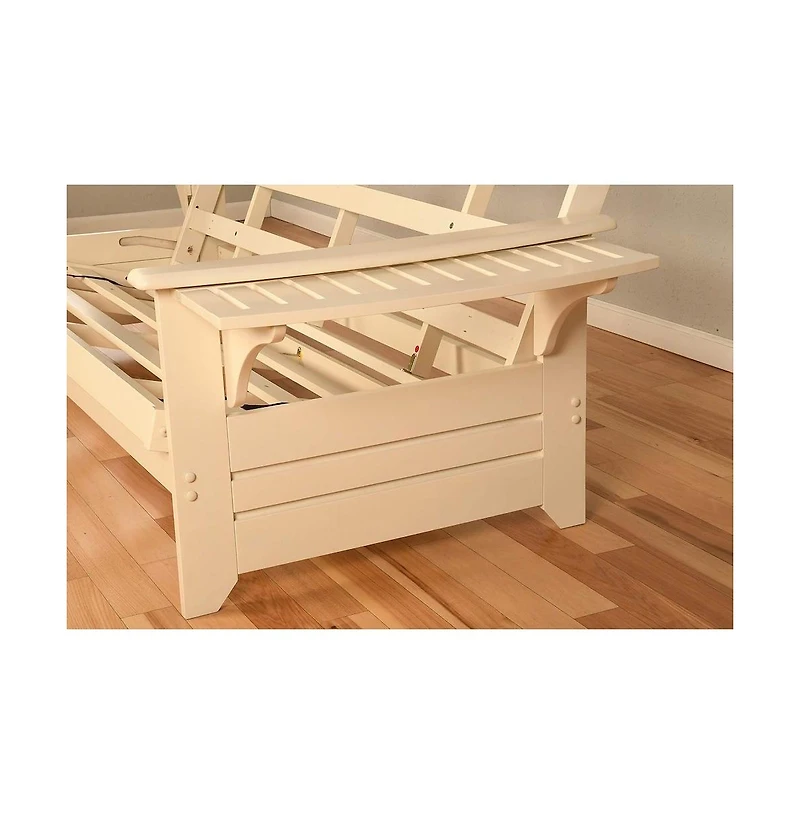 Kodiak Phoenix Frame/Antique White Finish/Canadian Mattress/Storage Drawers