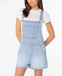 Celebrity Pink Women's Denim Button-Front Shortalls