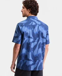 Alfani Men's Short-Sleeve Shadow Floral Shirt, Macy's Exclusive