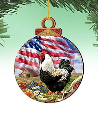 Designocracy Morning In America Holiday Ornaments, Set of 2