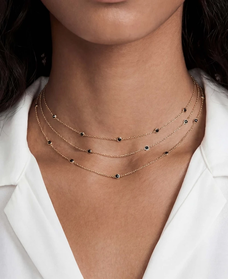Ettika Crystal Dot Layered Necklace