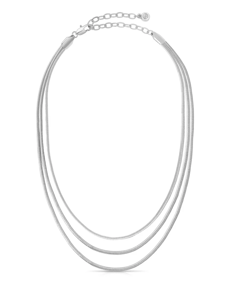 Ettika Triple Snake Chain Layered Necklace