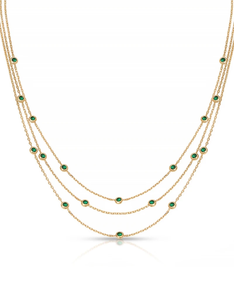 Ettika Crystal Dot Layered Necklace