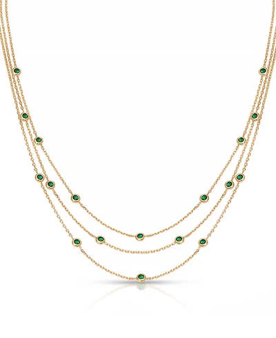 Ettika Crystal Dot Layered Necklace