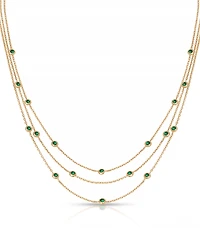 Ettika Crystal Dot Layered Necklace