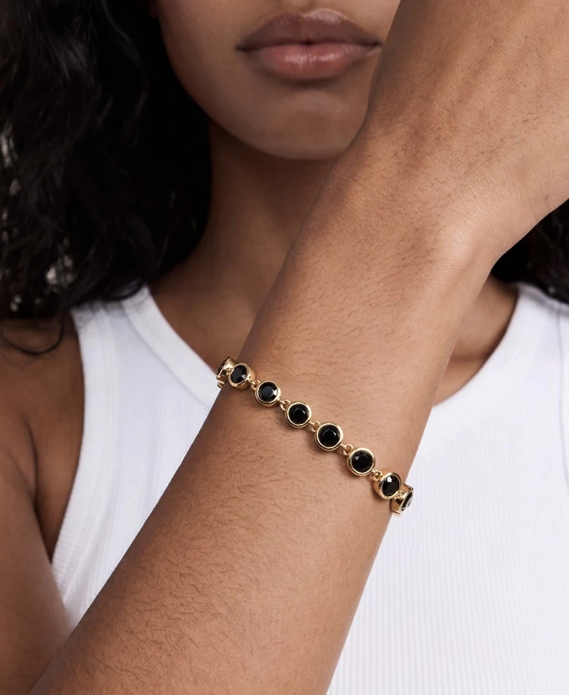 Ettika Everyday Crystal 18k Gold Plated Link Bracelet