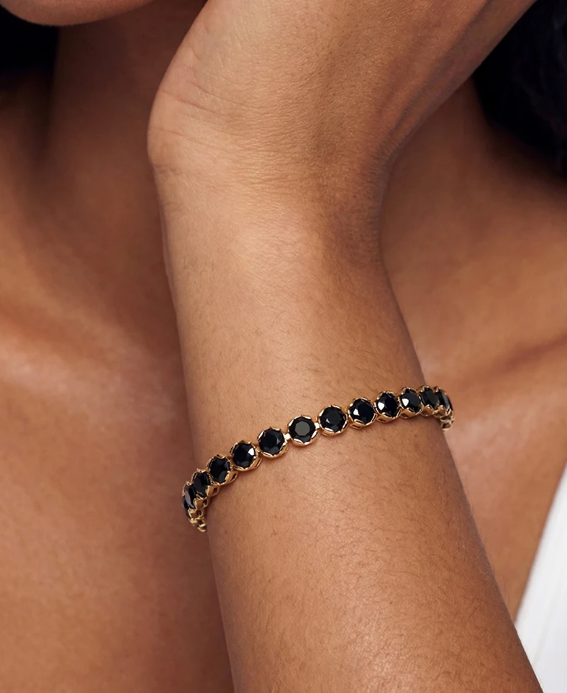 Ettika Crystal Chain 18k Gold Plated Tennis Bracelet