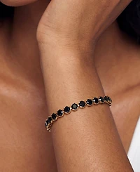 Ettika Crystal Chain 18k Gold Plated Tennis Bracelet