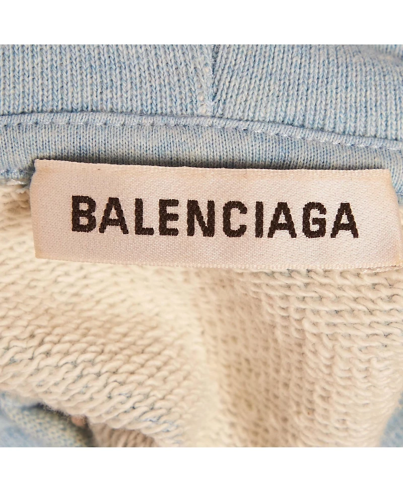 Pre-Owned Balenciaga Men's Logo Print Cotton Hoodie