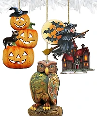 Designocracy Classic Holiday Ornaments, Set of 3