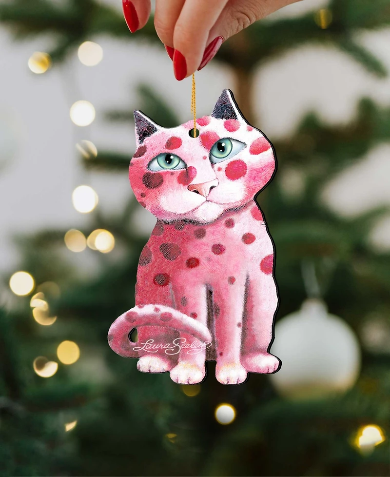Designocracy Rainbow Cats Holiday Ornaments, Set of 3