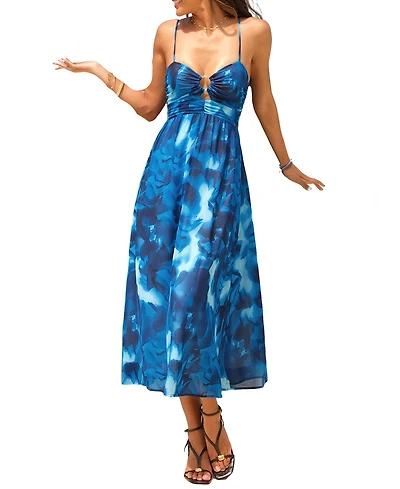 Cupshe Women's Fresh Faced Abstract Midi Beach Dress