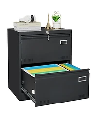 Rainsken 2 Drawer Lateral File Cabinet with Lock