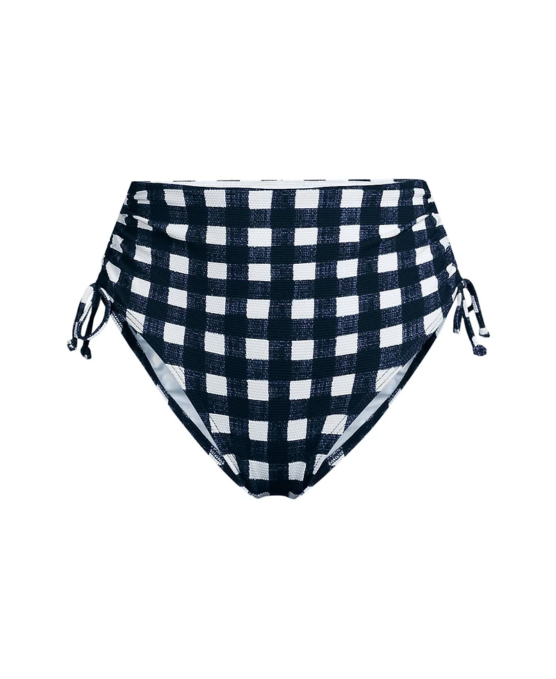 Lands' End Women's Pique High Waisted Adjustable Bikini Bottoms