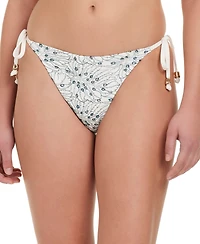 Red Carter Women's Embroidered Tie-Side Bikini Bottom