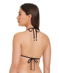 Red Carter Women's V-Neck Embroidered Bikini Top