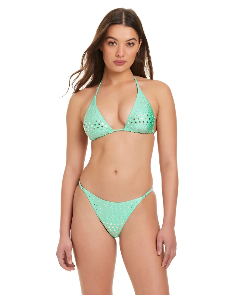 Red Carter Women's Heartbreaker Classic Triangle V-Neck Tie-Back Bikini Top