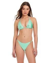 Red Carter Women's Heartbreaker Classic Triangle V-Neck Tie-Back Bikini Top