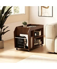 Yigii 4-wheel rolling storage rack for living room, study room, bedroom