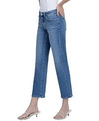 Vervet Women's Mid Rise Ankle Straight Jeans