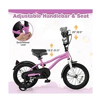 Hongge Kids Bike 14 Inch Children Training Bicycle with 2 Brake for 3-5 Years Old