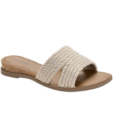 Style & Co Women's Everlyy Rope Slip-On Slide Sandals, Macy's Exclusive