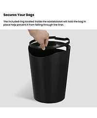 Home Zone Living 2-Pack 2 Gallon Small Round Trash Cans with Open Top