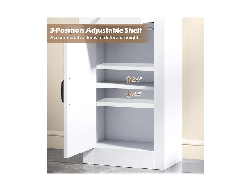 Slickblue 68 Inch Tall Bathroom Cabinet with Barn Door and Drawer