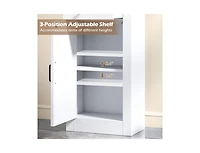 Slickblue 68 Inch Tall Bathroom Cabinet with Barn Door and Drawer