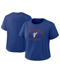 Nike Women's Rush Blue Venezuela Baseball 2026 World Baseball Classic Modern T-Shirt