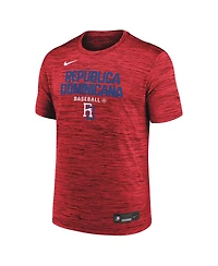 Nike Men's Red Dominican Republic Baseball 2026 World Baseball Classic Velocity Dri-fit T-Shirt