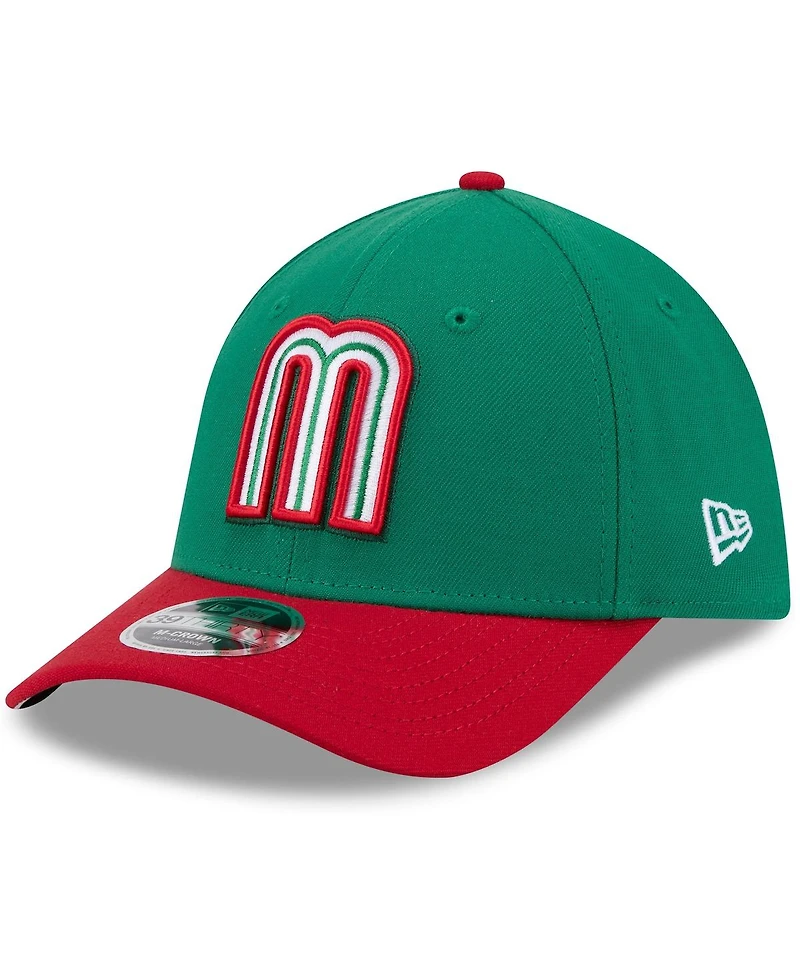 New Era Men's Green/Red Mexico Baseball 2026 World Baseball Classic M-Crown 39THIRTY Flex Hat