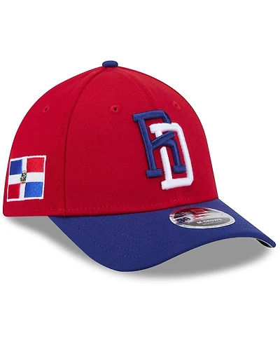 New Era Men's Red/Blue Dominican Republic Baseball 2026 World Baseball Classic M-Crown 39THIRTY Flex Hat