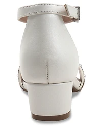 Kenneth Cole Reaction Girls' 1-13 Farah Embellished Block Heel Sandals