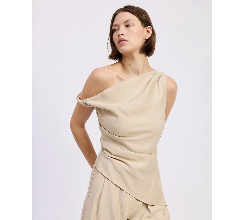En Saison Women's One Shoulder Selma Top