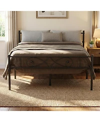 gaomon Full Size Metal Bed Frame, Fist Design Headboard & Footboard, Platform Bed with Under Storage, No Box Spring Needed