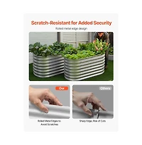 Slickblue 4x2x2 ft Oval Metal Raised Garden Bed Galvanized Steel
