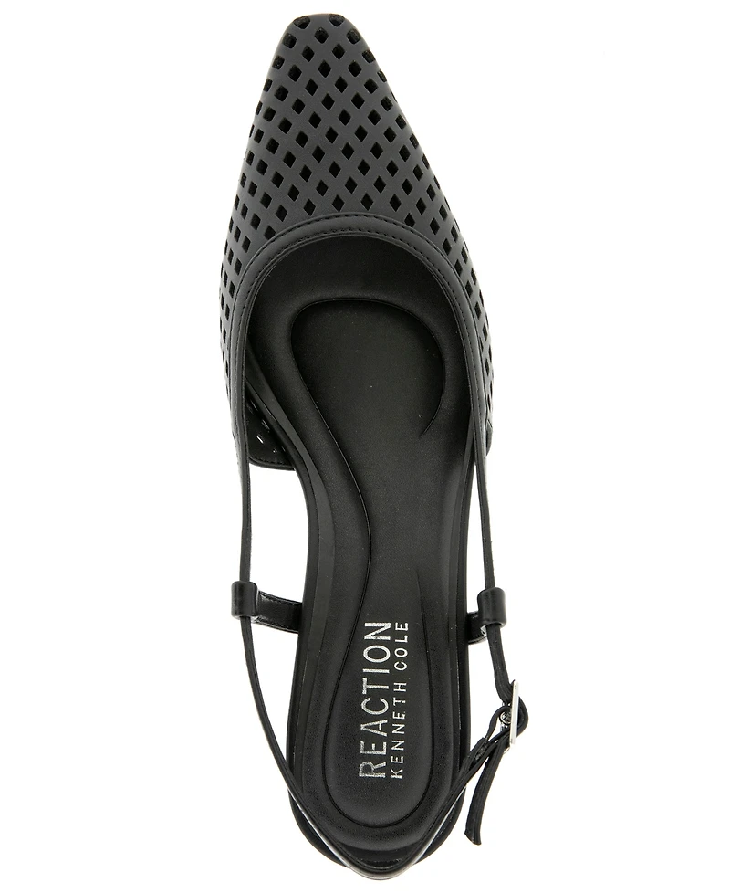 Kenneth Cole Reaction Women's Maggie Perf Slingback Kitten Heel Pumps