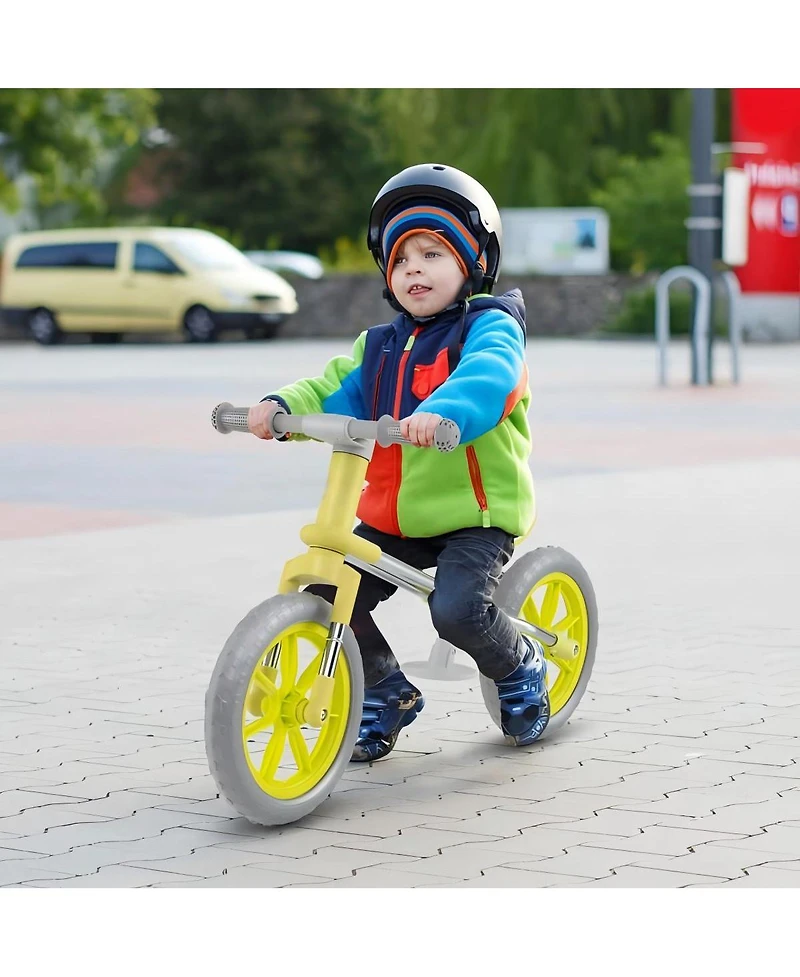 Hongge 12 Inch Balance Bike with Adjustable Seat and Rotatable Handlebar