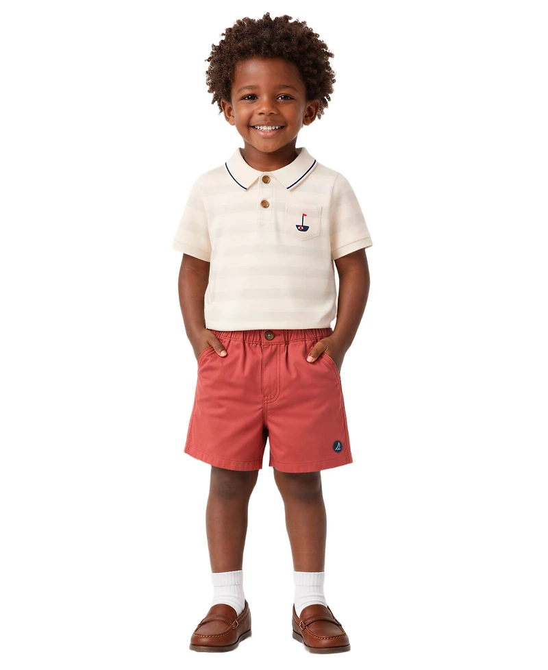 Sperry Baby Boys' Short-Sleeve Polo Shirt and Pull-On Shorts, 2-Piece Set
