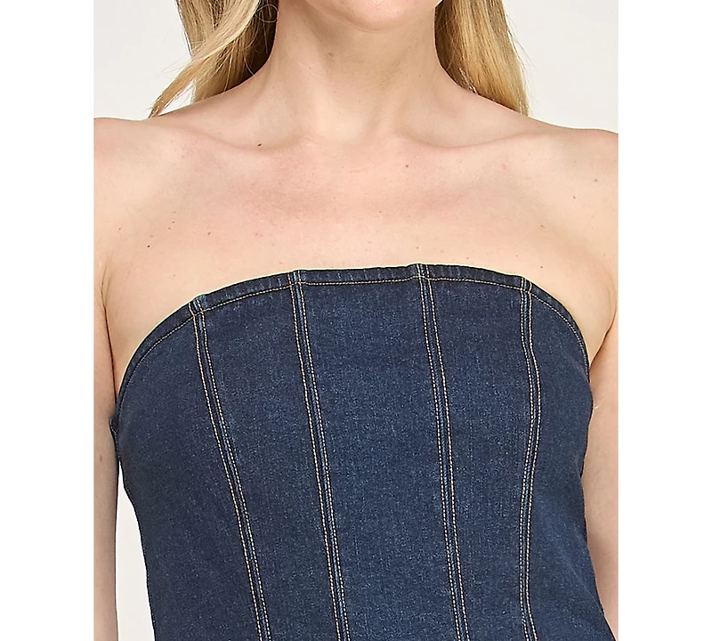Rare Women's Denim Strapless Mini Dress